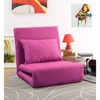 Loungie Relaxie Linen Adjustable Flip Chair In Pink