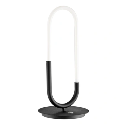 Finesse Decor Led Single Clip Table Lamp In Black