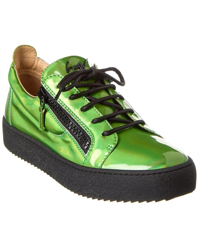 Giuseppe Zanotti May London Leather Sneaker In Green