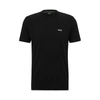 Hugo Boss Cotton-jersey Regular-fit T-shirt With Logo Prints In Black