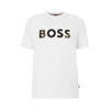 HUGO BOSS MONOGRAM-FILLED LOGO T-SHIRT IN INTERLOCK COTTON