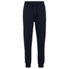 Hugo Boss Cotton-piqu Tracksuit Bottoms With Logo Detail In Blue