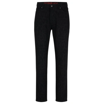 Hugo Boss Extra-slim-fit Jeans In Black Comfort-stretch Denim