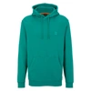 Hugo Boss French-terry-cotton Hooded Sweatshirt With Logo Patch In Green