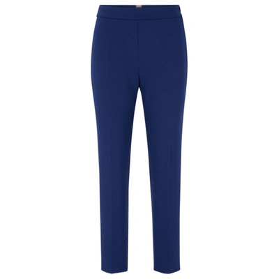 Hugo Boss Regular-fit Trousers With A Tapered Leg In Blue