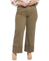 Nydj Teresa Deep Cuff Wide Leg Jeans In Green