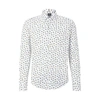 Hugo Boss Slim-fit Shirt In Printed Performance-stretch Jersey In Yellow