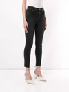 RE/DONE 1893Whrac High Rise Ankle Crop Jeans In Black