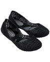 Melissa 'campana Papel Vii' Jelly Flat In Black