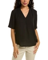 Nydj Charming Oversized V-neck Top In Black