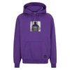 Hugo Boss Boss X Khaby Relaxed-fit Cotton-blend Hoodie With Lenticular Artwork In Dark Purple
