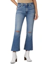 HUDSON WOMENS DISTRESSED ANKLE FLARE JEANS