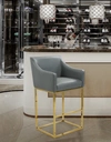 CHIC HOME Etna PU Leather Bar Stool
