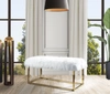 CHIC HOME Audrey Faux Fur Ottoman Bench