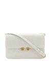 Saint Laurent Le Maillon Crossbody Bag In White