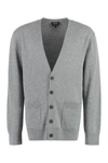 Apc A.p.c. Theo Virgin Wool Cardigan In Grey