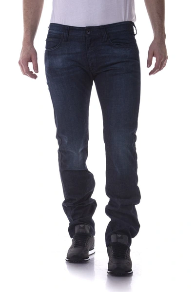 Armani Collezioni Emporio Armani Slim Fit Jeans In Solid Dark