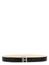 Balmain Man Belt Black Size 39.5 Calfskin In Black