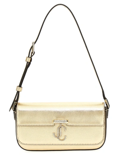 Jimmy Choo Varenne Mini Shoulder Bag In Gold/light Gold