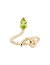 BEA BONGIASCA BEA BONGIASCA B HALF RING IN GOLD AND PANNA