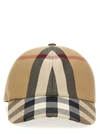 BURBERRY CHECK PRINTED CAP HATS BEIGE