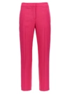 Alexander Mcqueen Fuchsia Cigarette Pants With Welt Pocket In Viscose Blend Woman