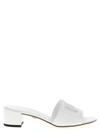 Dolce & Gabbana Women White Mules With Low Heel And Dg Millennials Detail In Smooth Leather Woman In White
