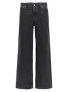 Apc A.p.c. High-waisted Wide-leg Jeans In Black