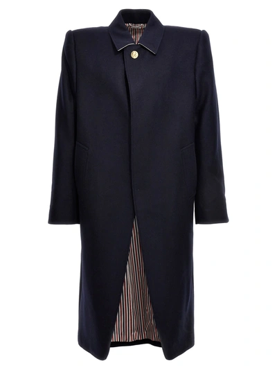 Thom Browne Elongated Bal Collar Coats, Trench Coats Blue