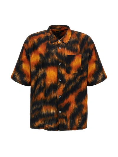 Stussy Fur Print Shirt In Tiger