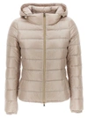 Herno Down Jacket In Nylon And Eco-fur