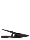 Brunello Cucinelli Slingback Ballet Flats With Precious Strap In Black