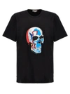 Alexander Mcqueen Printed Cotton-jersey T-shirt In Black