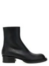 Alexander Mcqueen Cuban Stack Boot With 4.5 Cm Heel In Black
