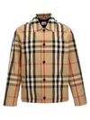 Burberry Check Motif Shirt Jacket In Beige
