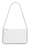 Christian Louboutin Loubila Hybrid Crossbody In Grained Leather In Bianco/ Loubi/ Bianco