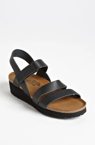 Naot Women's Kayla Sandal In Matte Black In Black Leather