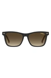 CARRERA EYEWEAR 54MM GRADIENT RECTANGULAR SUNGLASSES