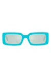 Dolce & Gabbana 53mm Rectangular Sunglasses In Azure