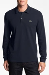 Lacoste Long-sleeve  Classic Fit L.12.12 Polo Shirt - S - 3 In Navy