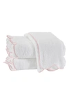 Matouk Cairo Scalloped Edge Cotton Bath Sheet In Pink