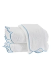 Matouk Cairo Scalloped Edge Cotton Bath Sheet In Light Blue