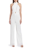 AMANDA UPRICHARD RIVERA PLISSÉ HALTER JUMPSUIT