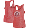 New Era Red Washington Nationals Active Racerback Tank Top In Red