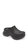 Balenciaga X Crocs Logo-embossed Platform Mules In Black