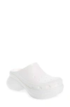 Balenciaga X Crocs Logo-embossed Platform Mules In White