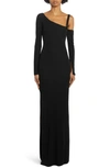 TOM FORD ONE-SHOULDER LONG SLEEVE JERSEY GOWN