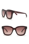 Ferragamo 53mm Square Sunglasses In Red