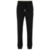 Hugo Boss Cotton-blend Tracksuit Bottoms With Embroidered Logos In Black
