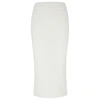 Hugo Boss Slim-fit Knitted Midi Skirt With Wool And Alpaca In White